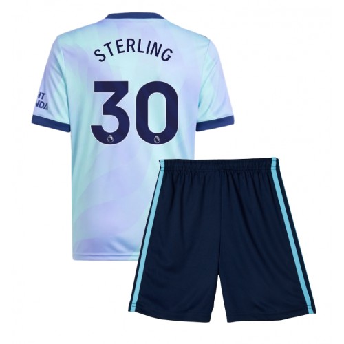 Fotballdrakt Barn Arsenal Raheem Sterling #30 Tredjedraktsett 2024-25 Kortermet (+ Korte bukser)